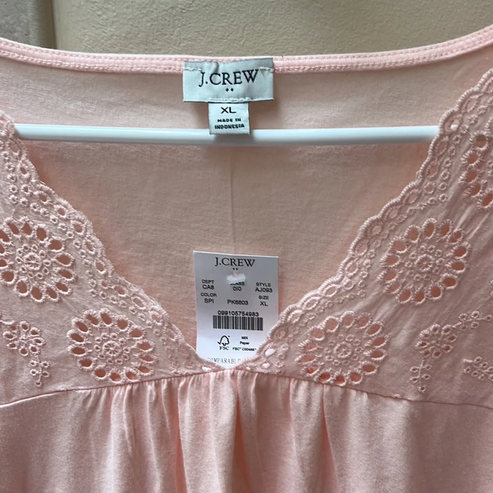 J.Crew cotton top with eyelet lace yoke - Picture 3 of 8